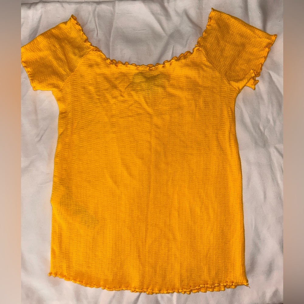 Tight Yellow Crop Top